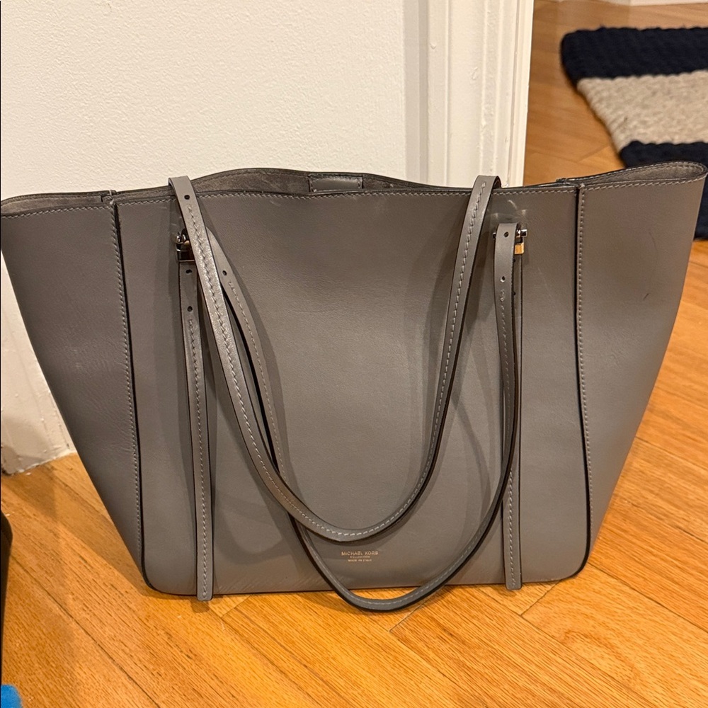 Michael Kors Collection Charcoal Leather Tote